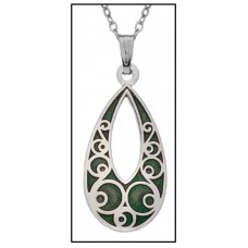 NECKLACE CELTIC CIRCLES TEARDROP